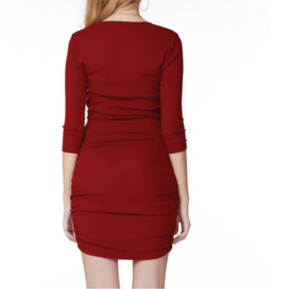 Bobi Los Angeles Burgundy‎ “Pinot” Maxi Dress w/ Side Ruching. Size Large. - Picture 7 of 7